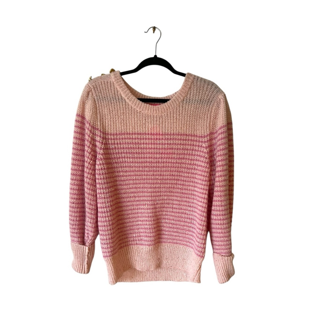 NWT! Pink Striped Sequin Lilly Pulitzer Finney Sweater - Picture 3 of 7